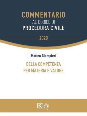 cover image of Della competenza per materia e valore